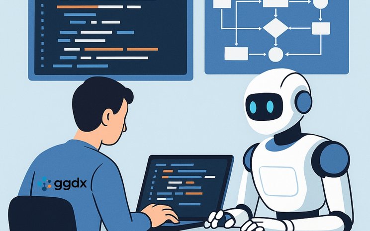 Himan and Robot working together